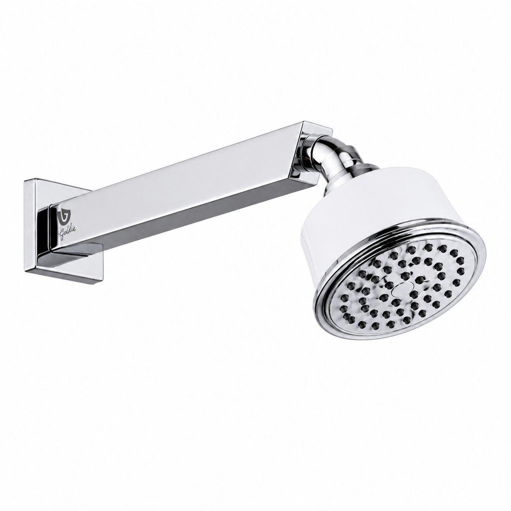 Italia 4" Overhead Shower with 9" Shower Arm - Gold-x