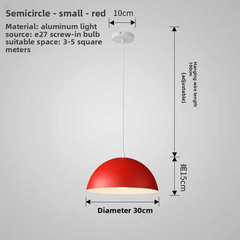 Nordic Dome Pendant Light, Modern Minimalist Hanging Ceiling Lamp for Kitchen, Dining Room & Living Room, Gold-x