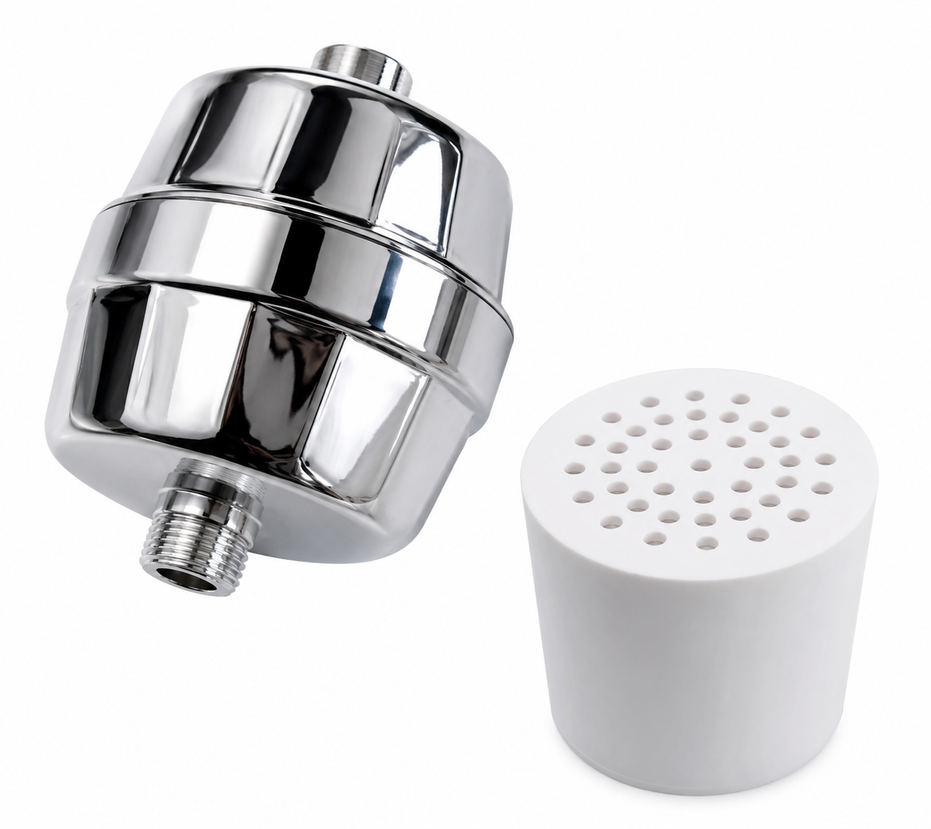 Shower Filter, High-Pressure Water Purifier for Healthier Showering, Gold-x