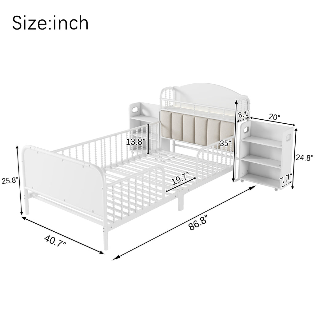Twin Size Metal Platform Bed