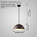 Nordic Dome Pendant Light, Modern Minimalist Hanging Ceiling Lamp for Kitchen, Dining Room & Living Room, Gold-x