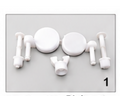 PVC Toilet Seat Cover Hinges, Durable Replacement Hinge Set, Universal Bathroom Seat Fittings, Gold-x