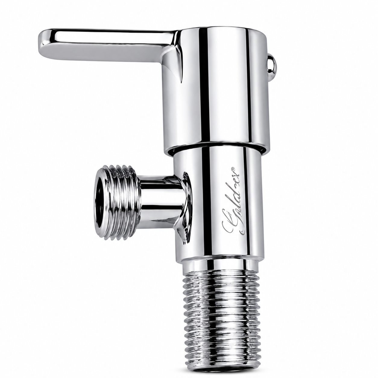 Stainless Steel Angle Valve, Premium Chrome Finish, Quarter Turn Shut-Off Valve, Leak-Proof Water Control for Health Faucets, Wash Basins & Toilets, Gold-x