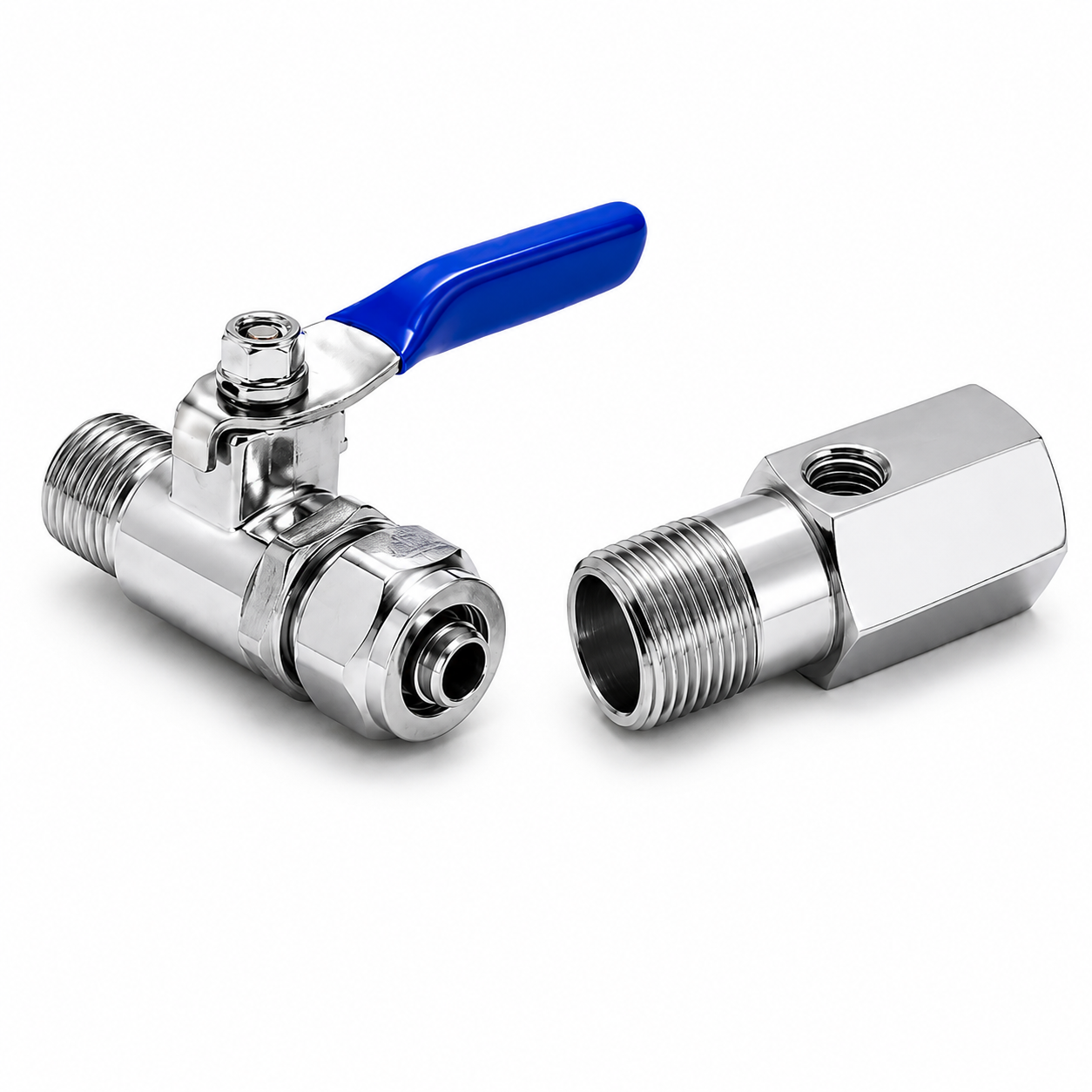 RO Drainage Valve Set, Premium Brass Chrome-Plated RO Drain Valve Kit for Water Purifiers/ Leak-Proof & Corrosion-Resistant