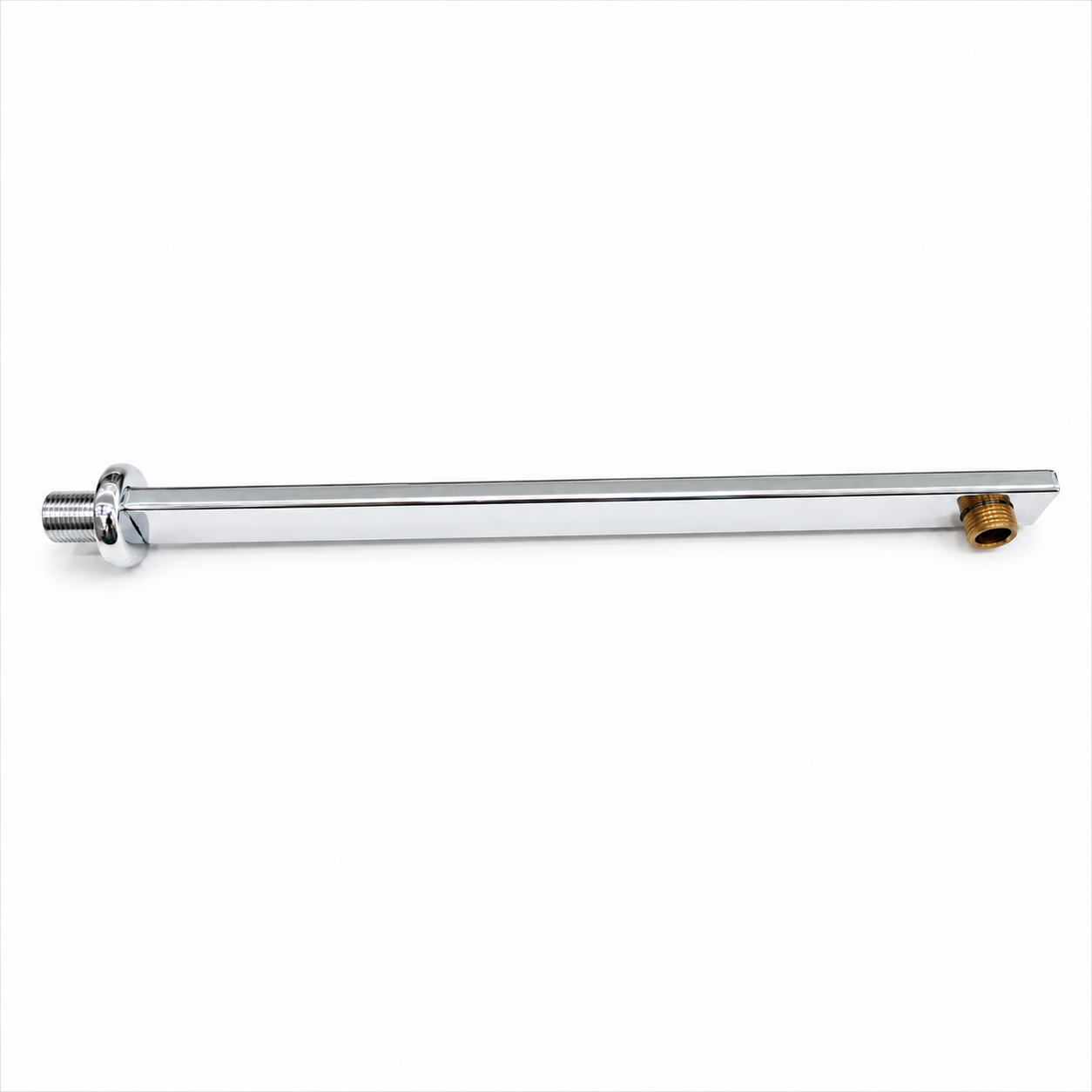 Rectangle Shower Arm, Stainless Steel Wall-Mounted Shower Arm, Heavy-Duty Square Profile Shower Extension Pipe, Rust-Resistant Bathroom Fitting, Gold-x