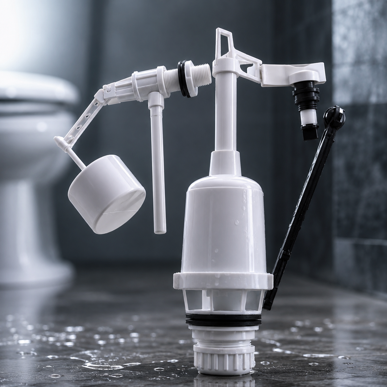 Ewc Toilet Cistern Fitting Kit, Complete Internal Flush & Fill Valve Set, Premium Quality Bathroom Fittings, Gold-x