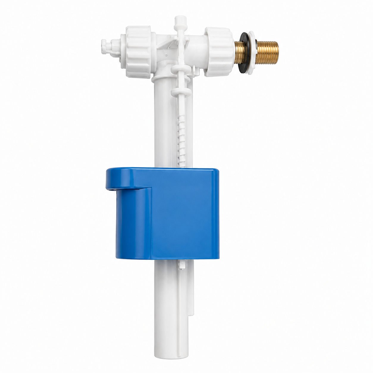 Universal Toilet Tank Ball Cock, Premium Water Inlet Fill Valve, Durable Float Valve, Gold-x