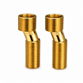 Brass Wall Mixer Leg Pair, Heavy Duty Wall Mixer Installation Fittings, Gold-x