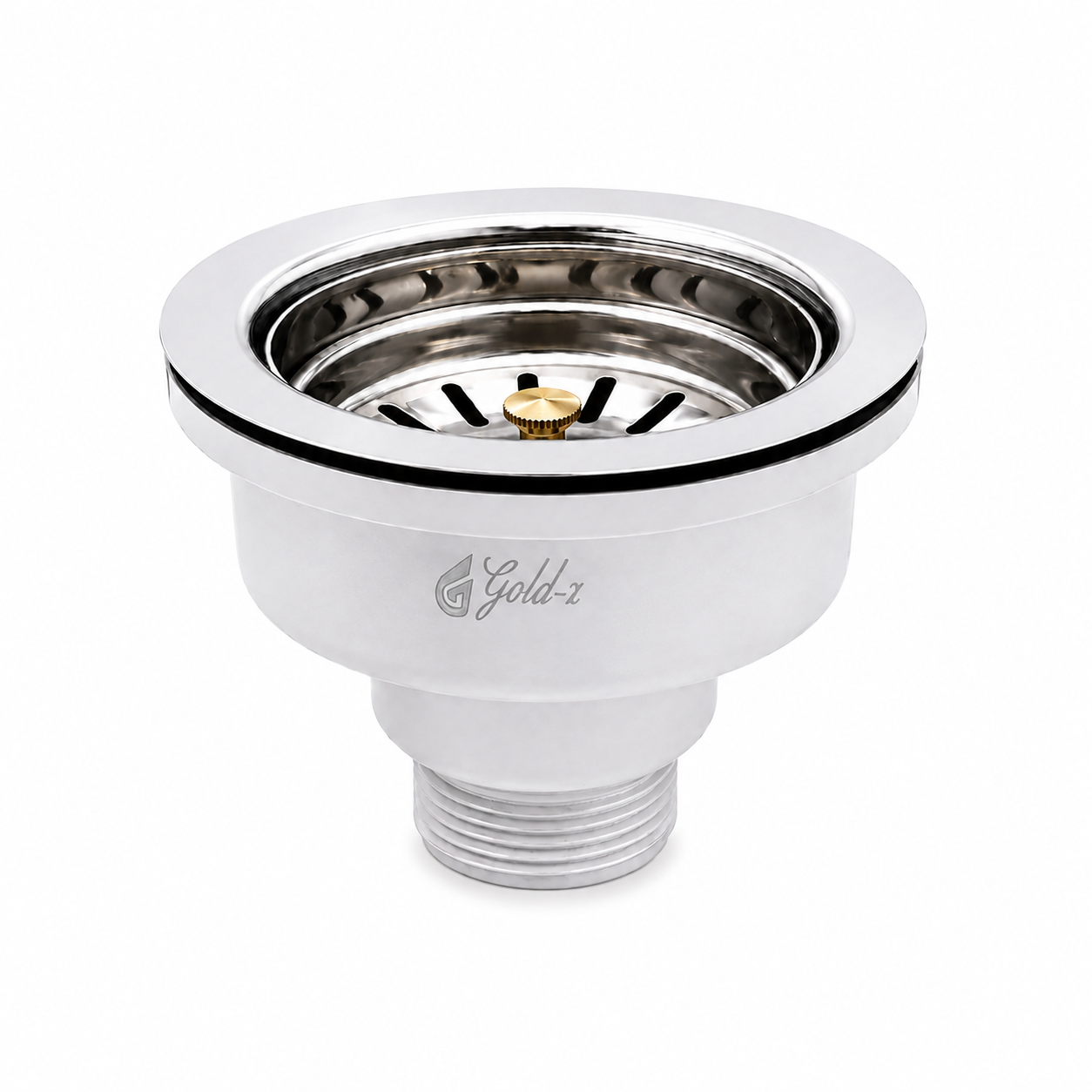 PTMT Square Waste Coupling 4 Inch, Durable Bathroom Drain Waste Coupling, Gold-x