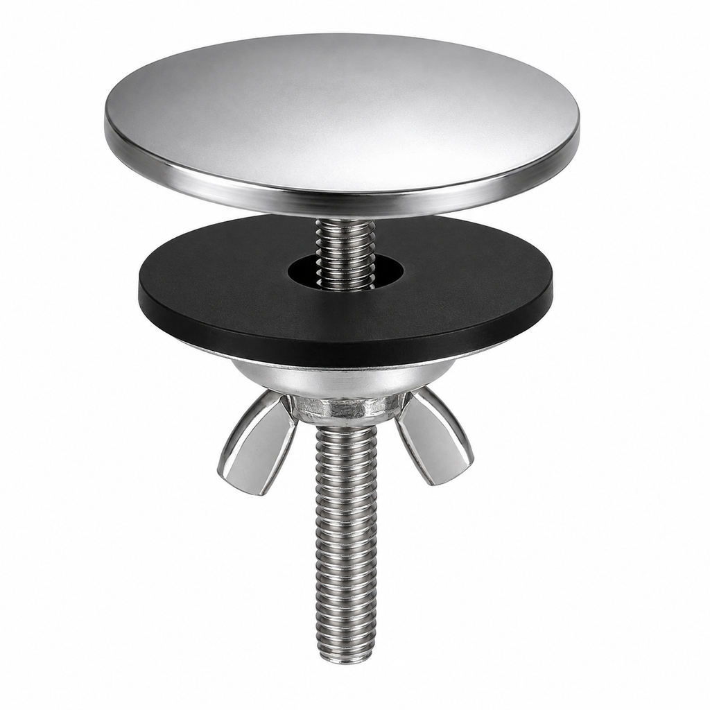 Wash Basin Hole Cover Plug – Chrome Hole Closer for Vanity, Basin & Sink Tap Holes, Gold-x