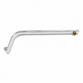 24 Inch L-Type Shower Arm, Stainless Steel Wall-Mounted Shower Extension Arm, Heavy-Duty Rust-Resistant Bathroom Shower Pipe, Gold-x