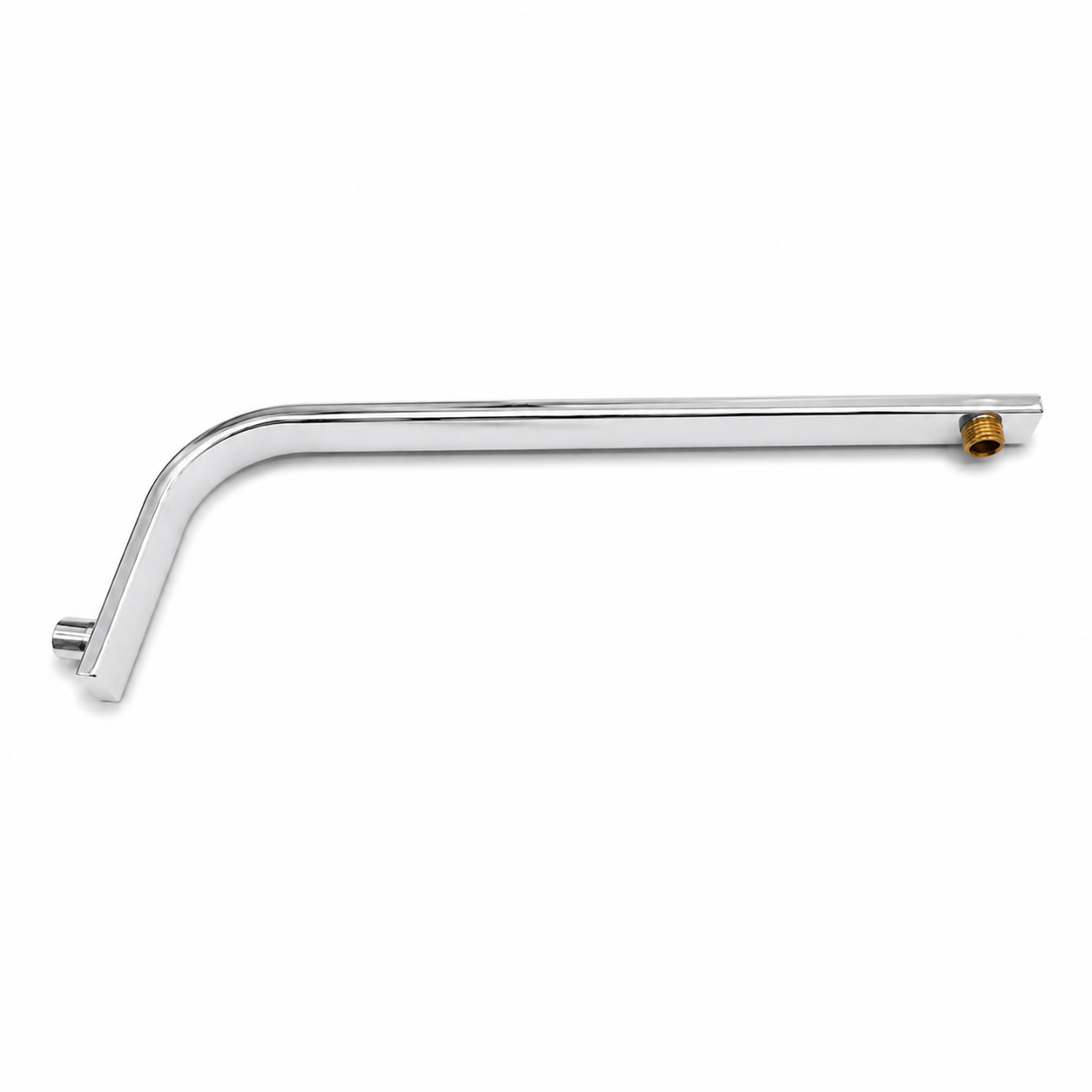 24 Inch L-Type Shower Arm, Stainless Steel Wall-Mounted Shower Extension Arm, Heavy-Duty Rust-Resistant Bathroom Shower Pipe, Gold-x