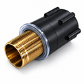 Long Thread Nipple for Single Lever Faucet, Premium Brass Threaded Nipple, Durable & Corrosion-Resistant, Gold-x