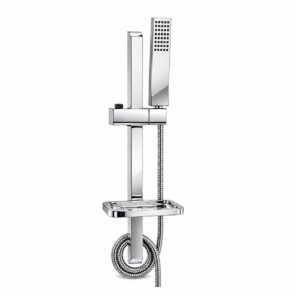 Adjustable Shower Rail, Stainless Steel Shower Slide Bar with Hand Shower Holder, Wall-Mounted Bathroom Shower Rail, Rust-Resistant, Gold-x