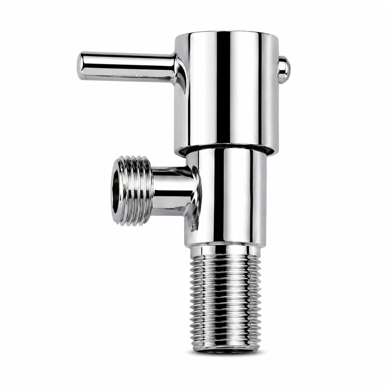 Stainless Steel Angle Valve, Premium Chrome Finish, Quarter Turn Shut-Off Valve, Leak-Proof Water Control for Health Faucets, Wash Basins & Toilets, Gold-x
