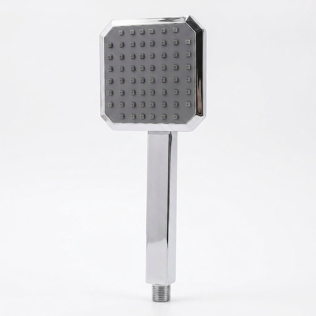 Hex 4" Square Overhead Shower with 9" Shower Arm – Premium ABS | Chrome Finish - Gold-x