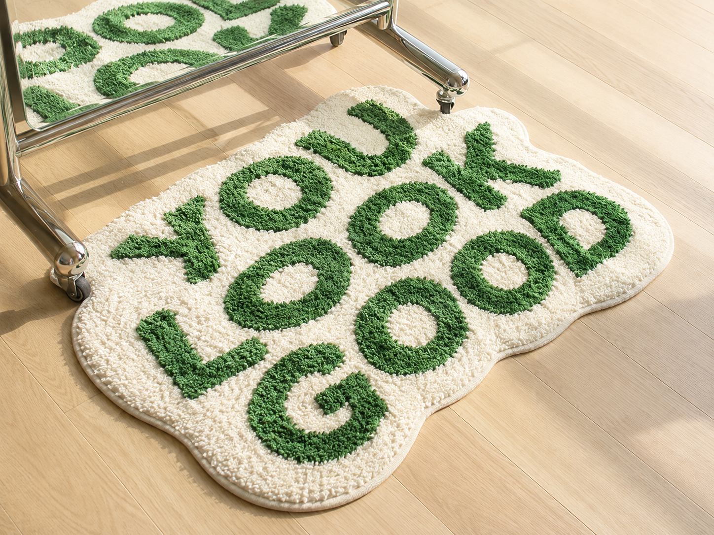 Modern Plush Tufted Bath Mat, Soft Absorbent Non-Slip Rug, Thick Shaggy Floor Carpet