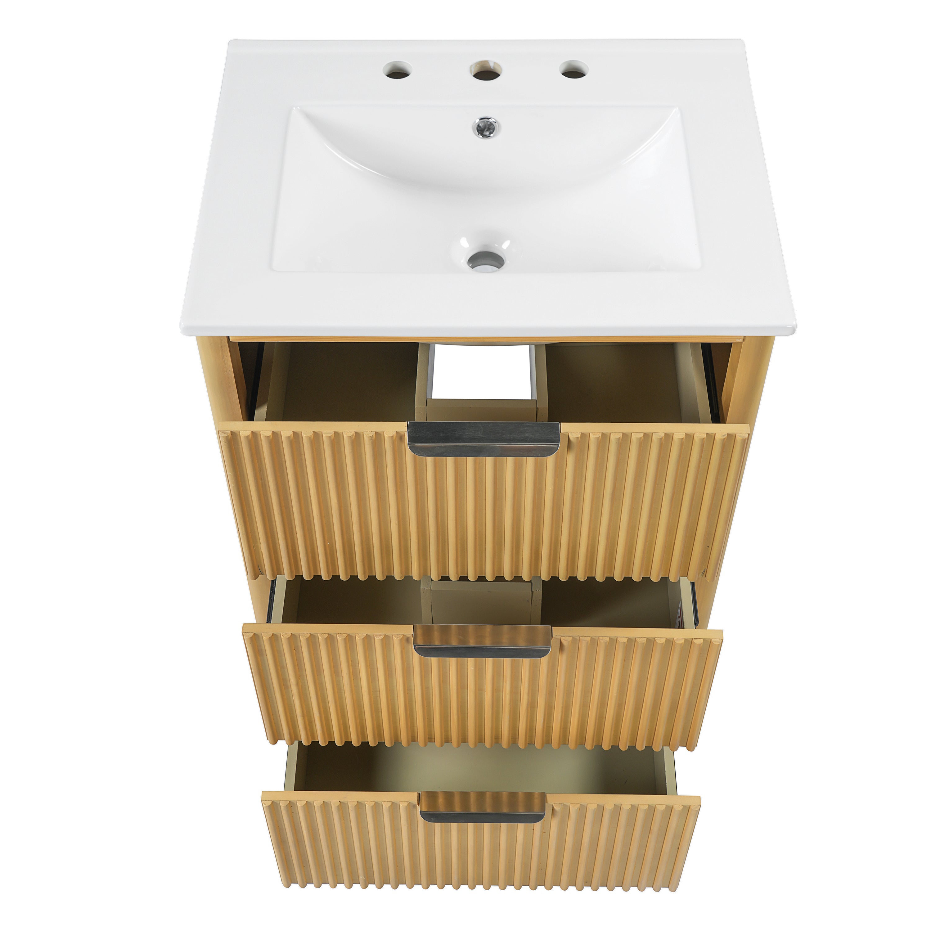24” Modern Bathroom Vanity With Ceramic Sink