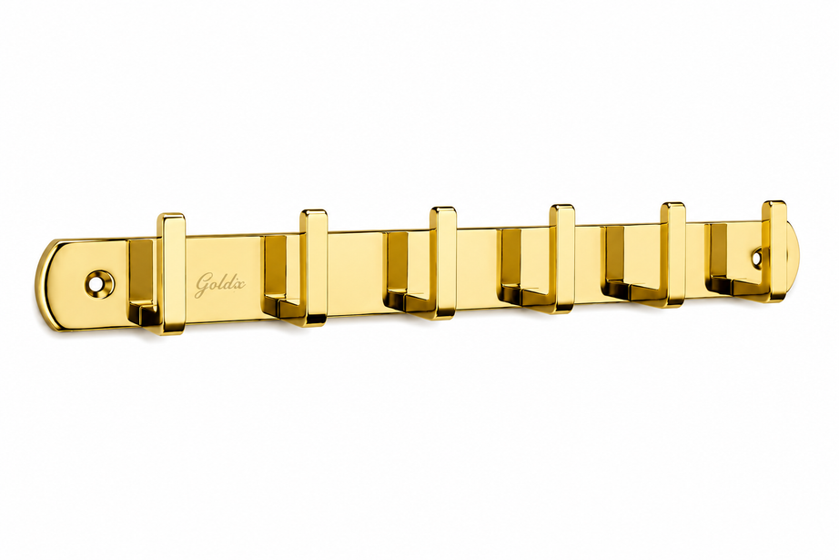 Cloth Hook 6 Point Aluminium - Gold-x