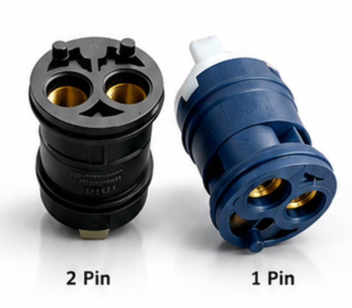 Single Lever Faucet Cartridge, Ceramic Disc Mixer Cartridge, Smooth & Leak-Resistant Replacemen, Gold-x