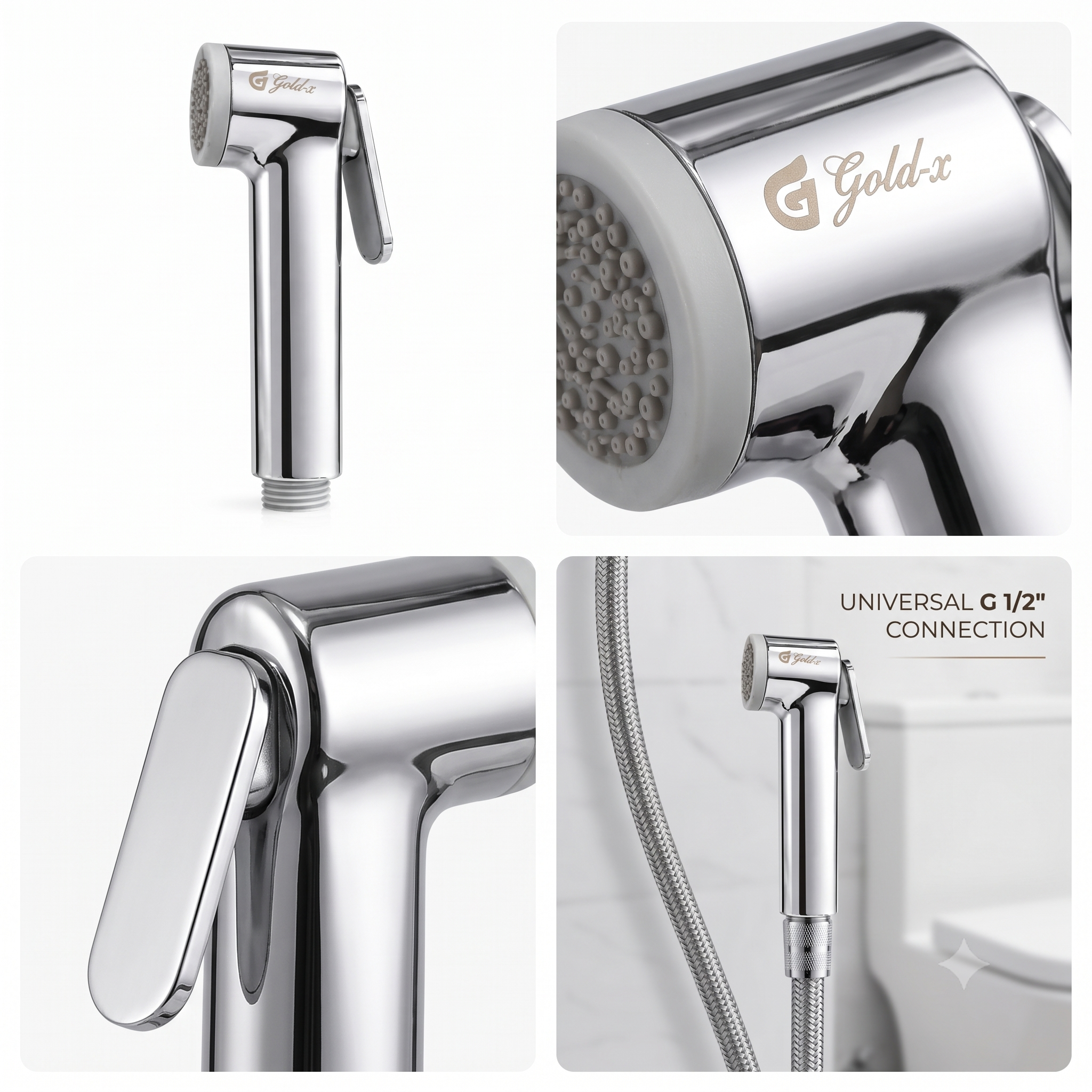 ABS Grohee Health Faucet | Premium Chrome Jet Spray for Bathroom, Gold-x