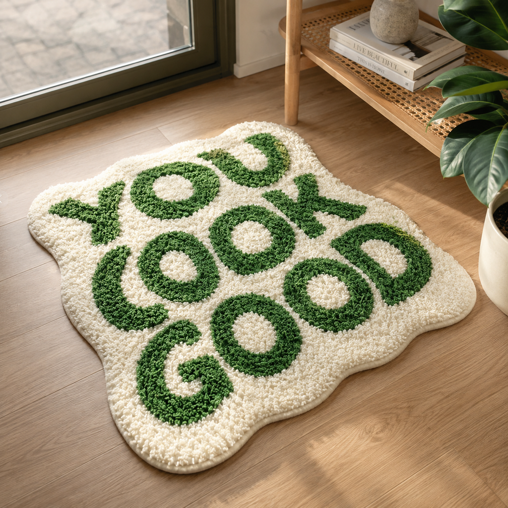 Modern Plush Tufted Bath Mat, Soft Absorbent Non-Slip Rug, Thick Shaggy Floor Carpet