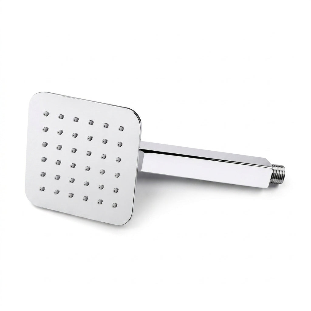 Kollar 4" Square Overhead Shower with 9" Shower Arm, Premium Stainless Steel, Chrome Finish, Gold-x