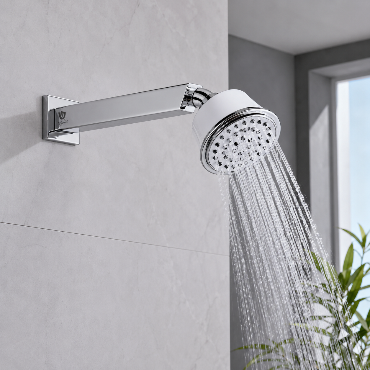 Italia 4" Overhead Shower with 9" Shower Arm - Gold-x