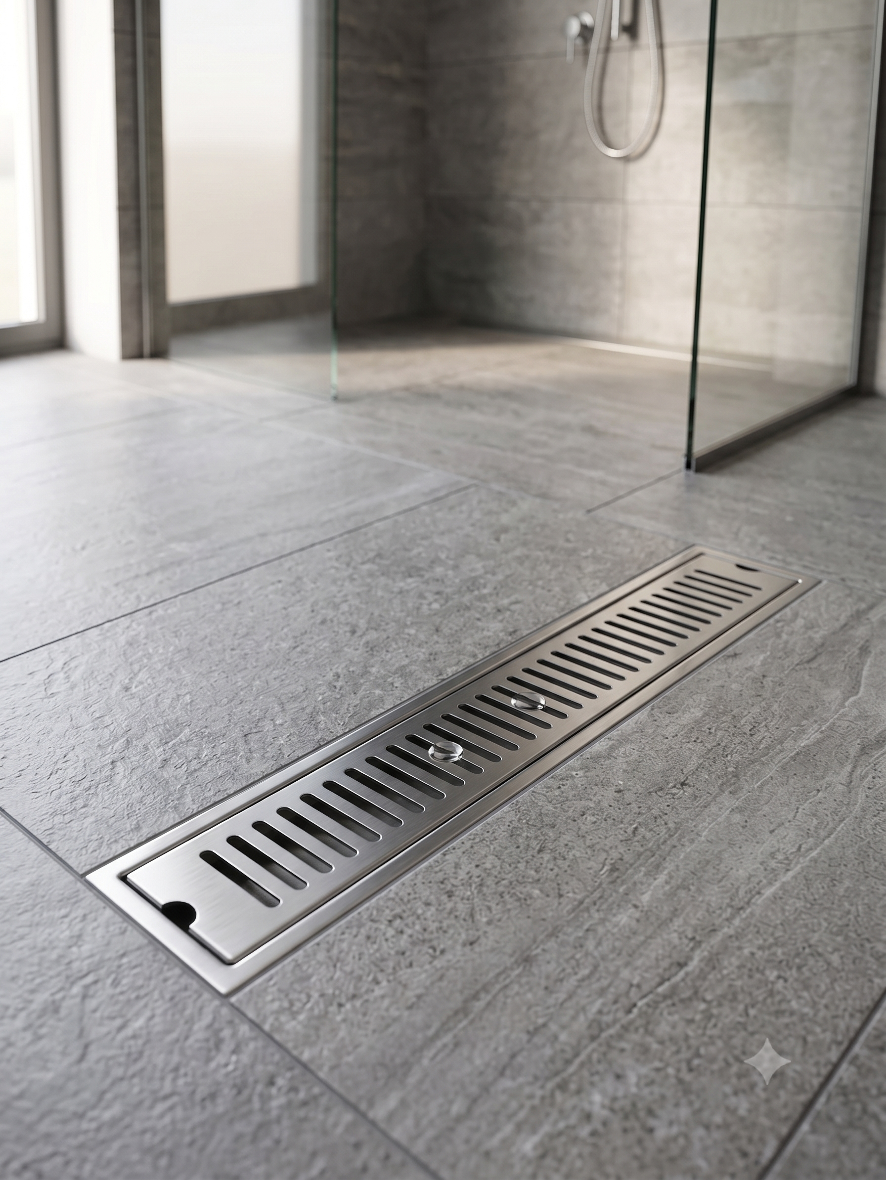 Stainless Steel Floor Drainer, Heavy Duty Linear Drain Cover (12"–24"), Gold-x