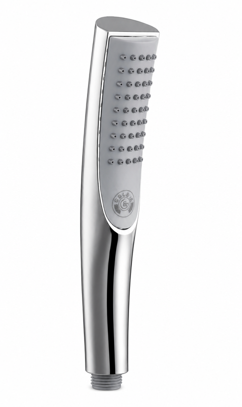 Sleek Gray Premium Hand Shower Set, Chrome Finish, Complete Set with Wall Hook & 1.5m Premium Hose, Gold-x