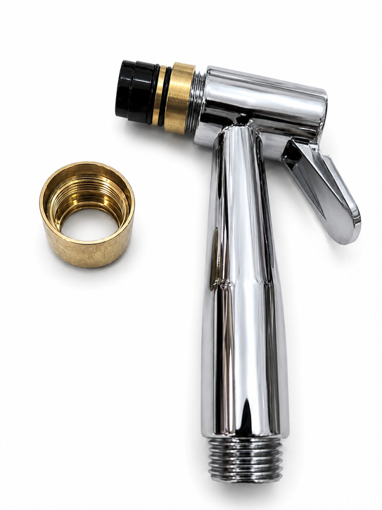 Brass Mix ABS Health Faucet | Chrome Jet Spray with Brass Inner Body, Gold-x