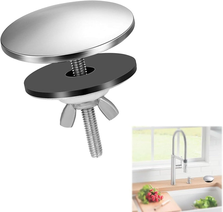 Wash Basin Hole Cover Plug – Chrome Hole Closer for Vanity, Basin & Sink Tap Holes, Gold-x