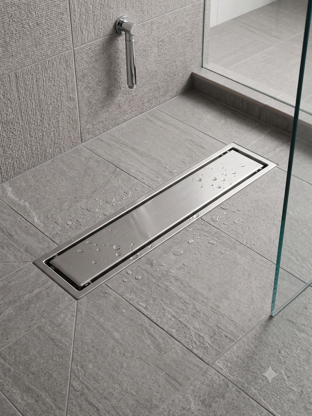Tile Insert Linear Drainer, Invisible Stainless Steel Floor Drain (12"–24"), Gold-x