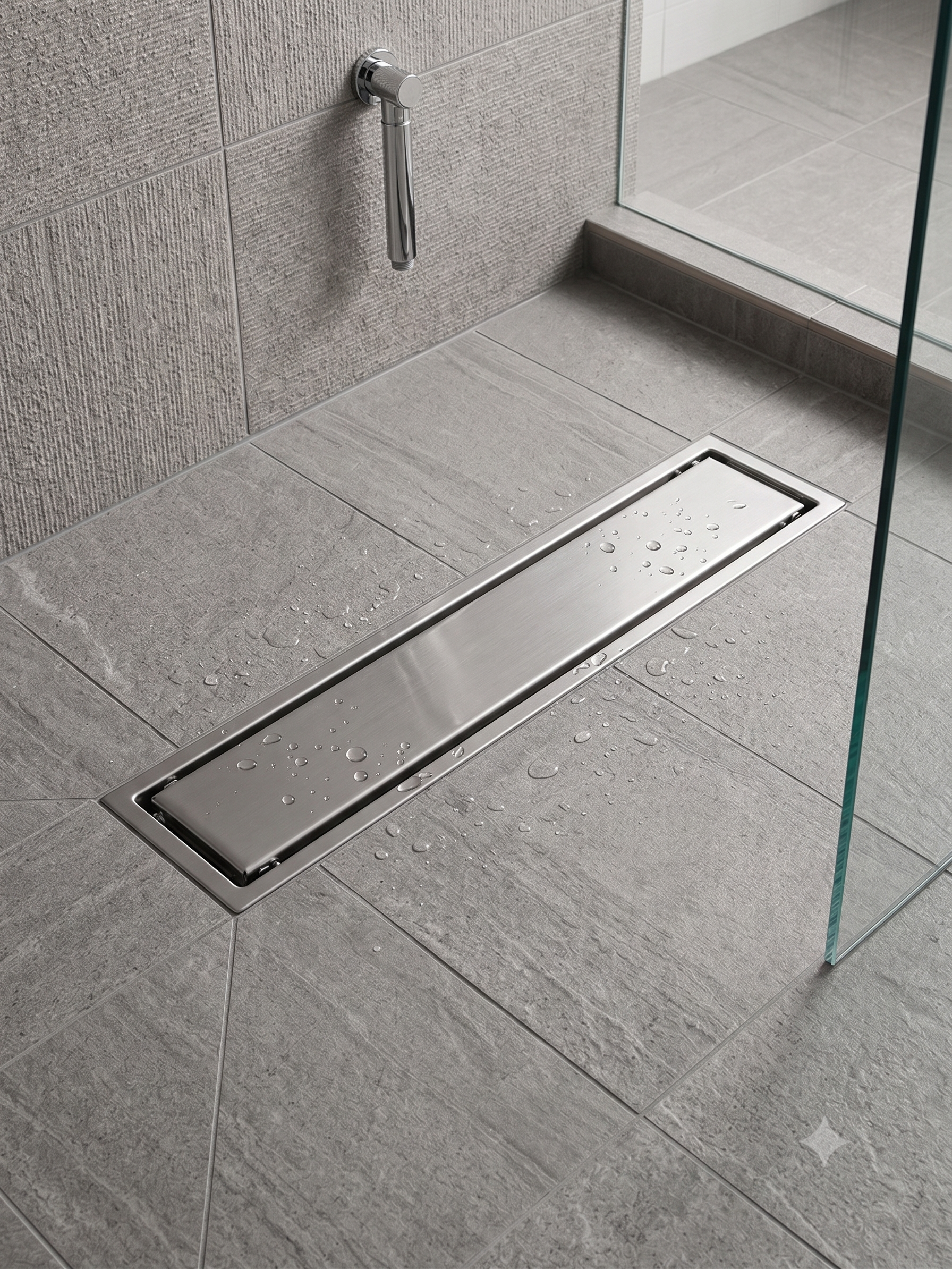 Tile Insert Linear Drainer, Invisible Stainless Steel Floor Drain (12"–24"), Gold-x
