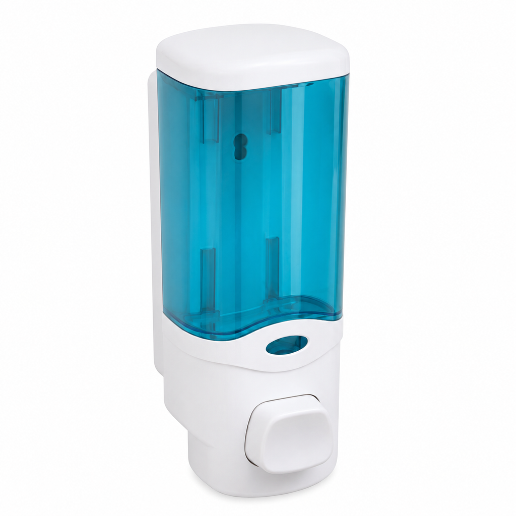 Blue Line Wall Mount Soap Dispenser, Premium Manual Liquid Soap Dispenser for Bathroom & Kitchen, Gold-x