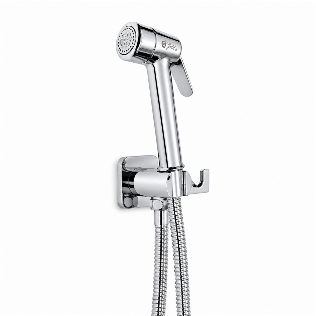 Health Faucet 221, Premium Stainless Steel Handheld Bidet Sprayer, High-Pressure Toilet Jet Spray, Leak-Proof Bathroom Hand Shower, Gold-x