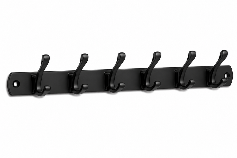 Italia 6 Point Cloth Hook, Premium Stainless Steel Wall Hook, Heavy Duty Multi-Hook for Bathroom - Gold-x