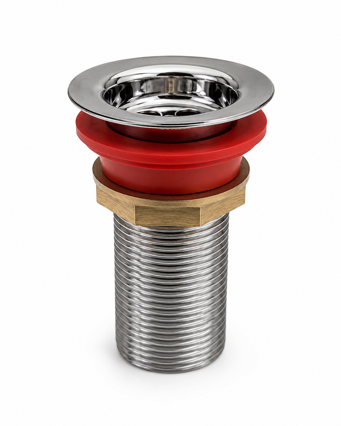 Heavy Duty Waste Coupling, Premium Stainless Steel Drain Waste for Wash Basin & Sink, Rust Resistant - Gold-x