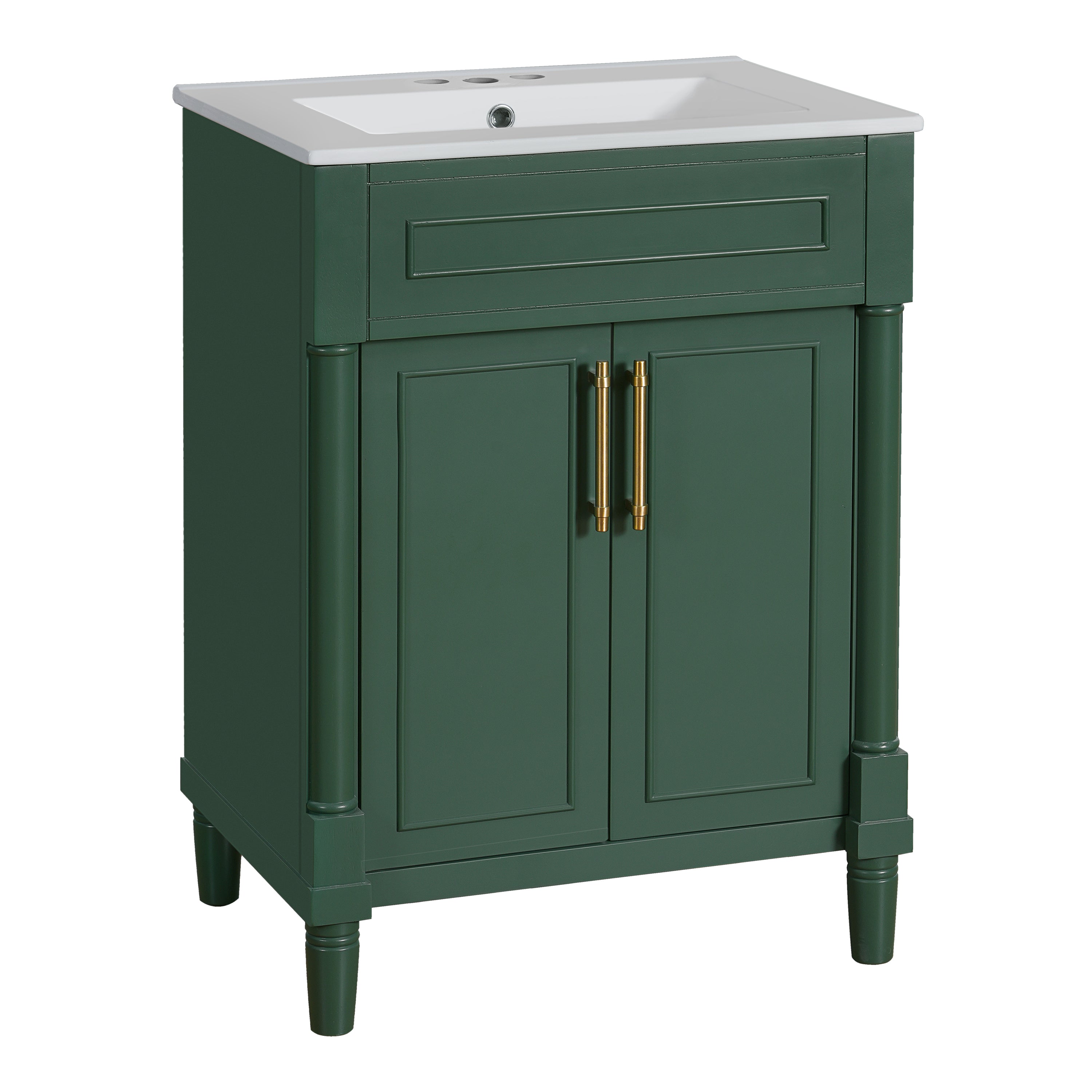 24" Bathroom Vanity With Ceramic Sink