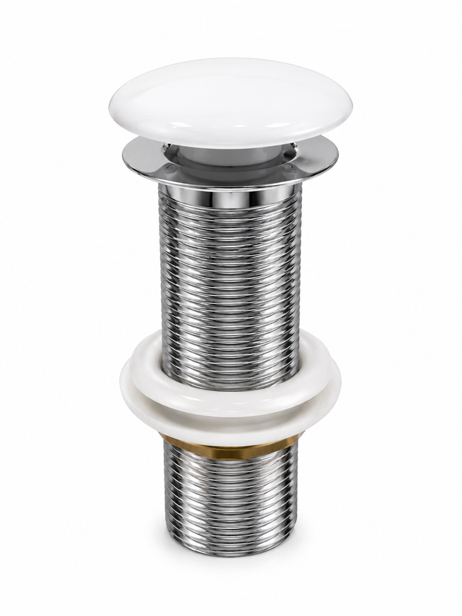 Pop-Up Waste Coupling, Premium Stainless Steel Basin Drain with Push Button Pop-Up Mechanism - Gold-x