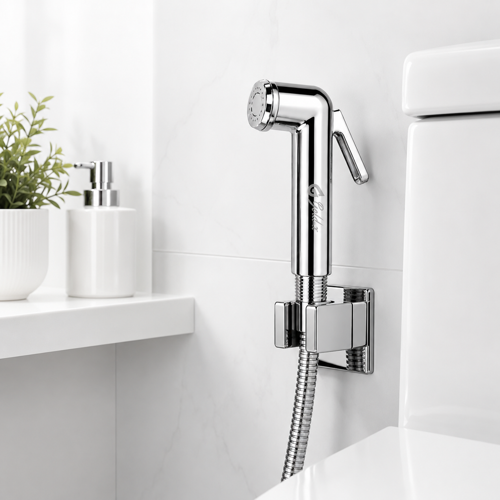 Big Opal Chrome Health Faucet, Premium ABS Jet Spray for Bathroom, Gold-x