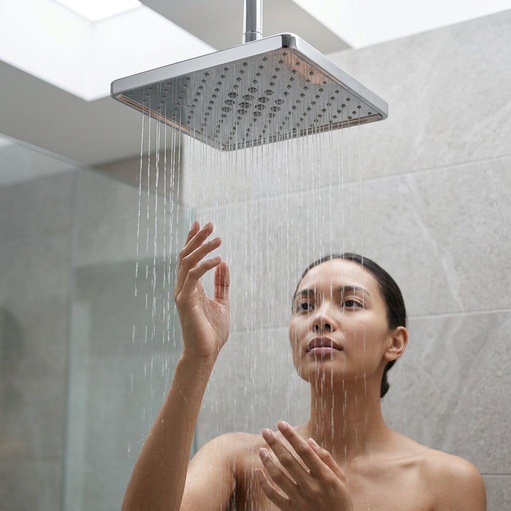 6" Magic Stainless Steel Overhead Shower – Premium Chrome Finish, Gold-x