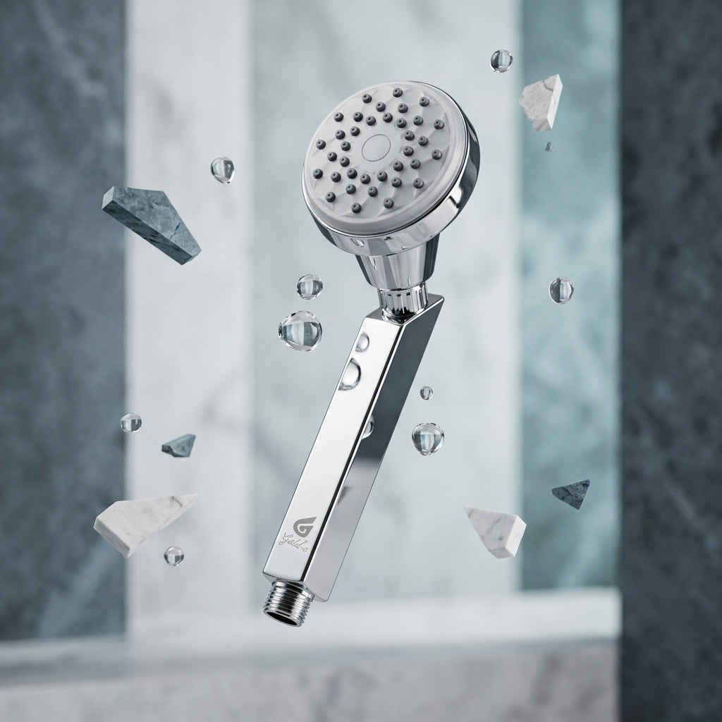 Torch ABS Hand Shower – Premium Chrome Finish | Lightweight Handheld Shower Head - Gold-x