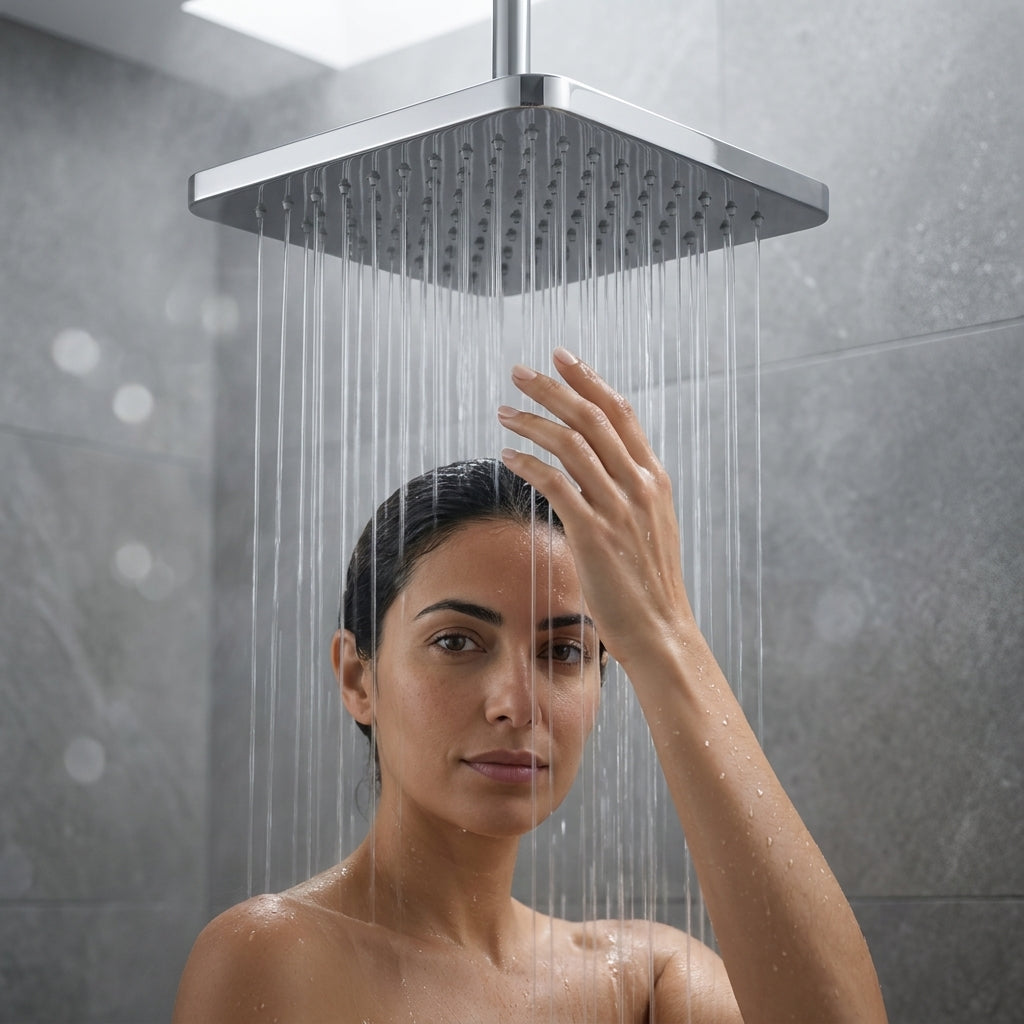 6" Kollar Stainless Steel Overhead Shower – Premium Chrome Finish, Gold-x