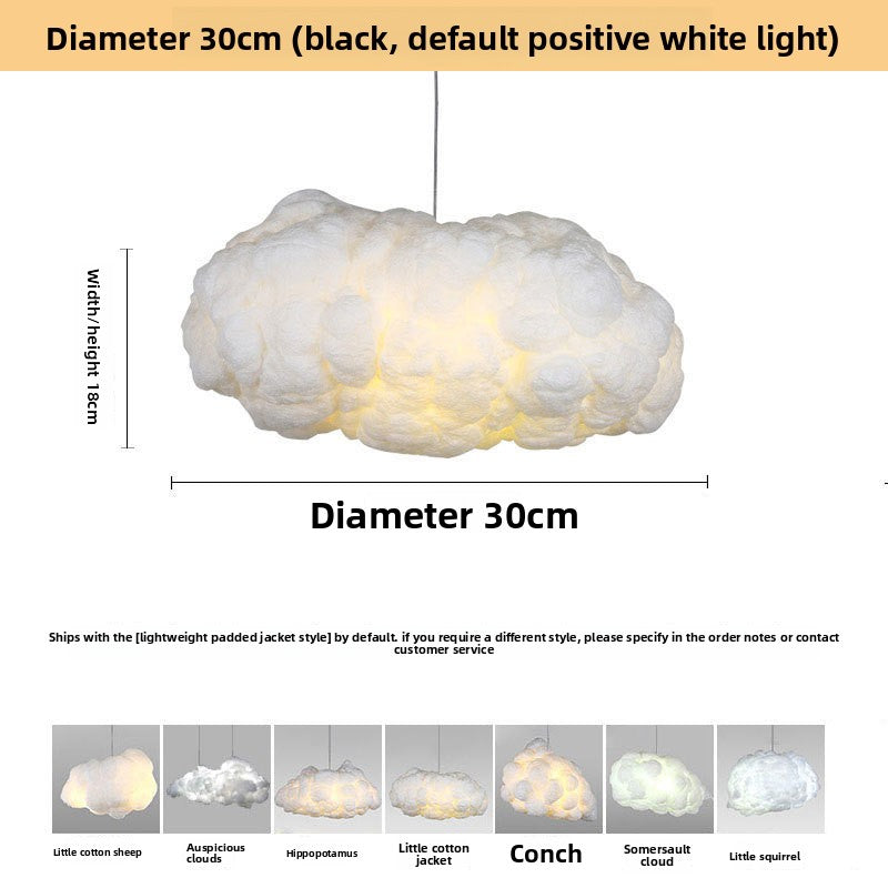 DreamCloud LED Pendant Light, Modern Floating Cloud Ceiling Light, Gold-x