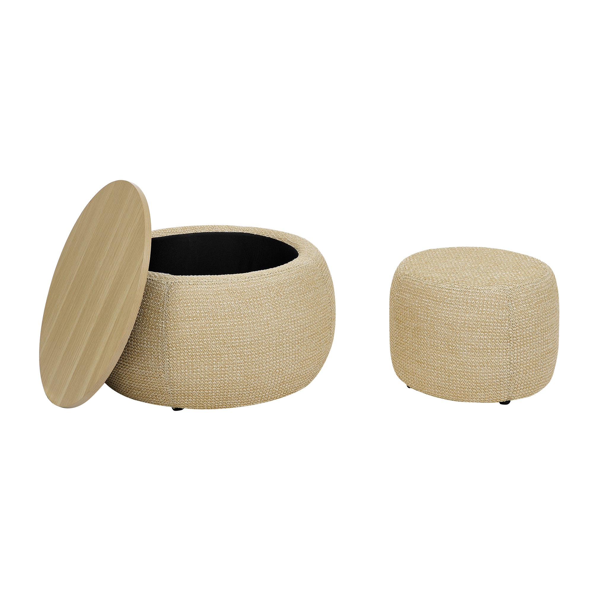Round Storage Ottoman