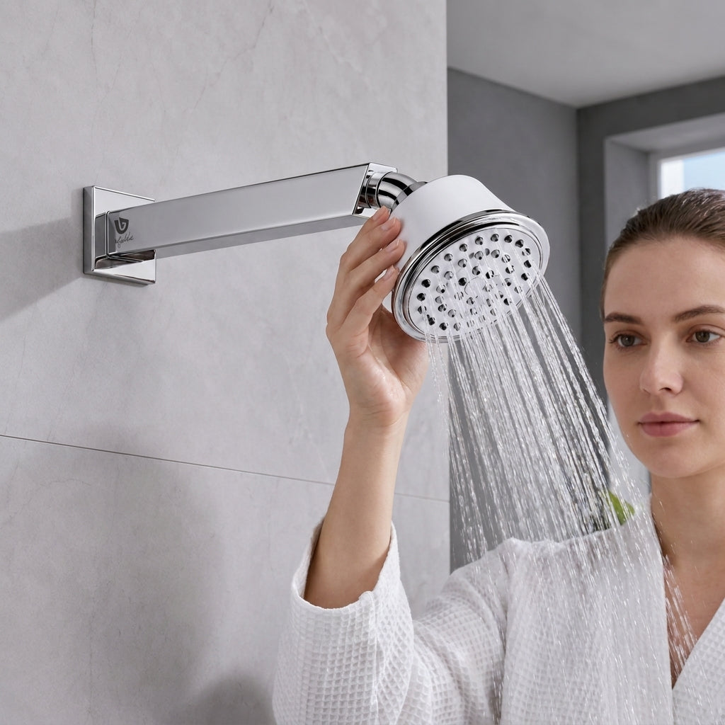 Italia 4" Overhead Shower with 9" Shower Arm - Gold-x