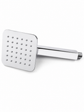Kollar 4" Square Overhead Shower with 9" Shower Arm, Premium Stainless Steel, Chrome Finish, Gold-x