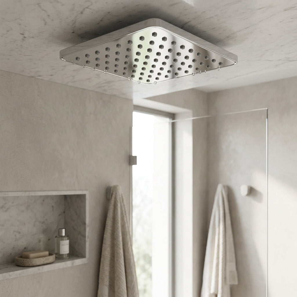 6" Elegant Stainless Steel Overhead Shower – Premium Chrome Finish, Gold-x
