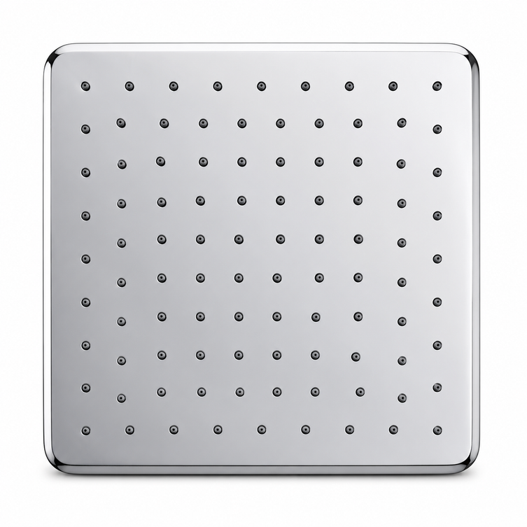 8" Kollar Stainless Steel Overhead Shower – Premium Chrome Finish, Gold-x